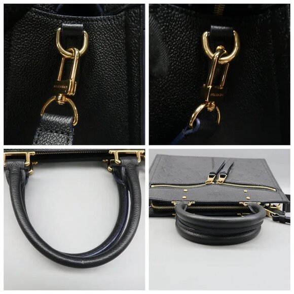 100% Authentic Louis Vuitton Sully Black Monogram Leather Satchel - Picture 9 of 12